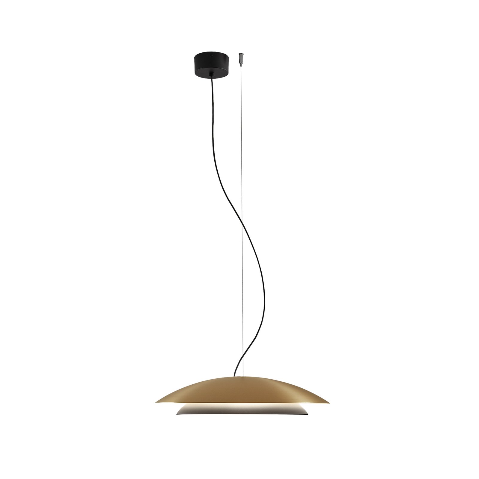 LEDS-C4 LED hanging light Noway Big decentralised, gold matt, CCT