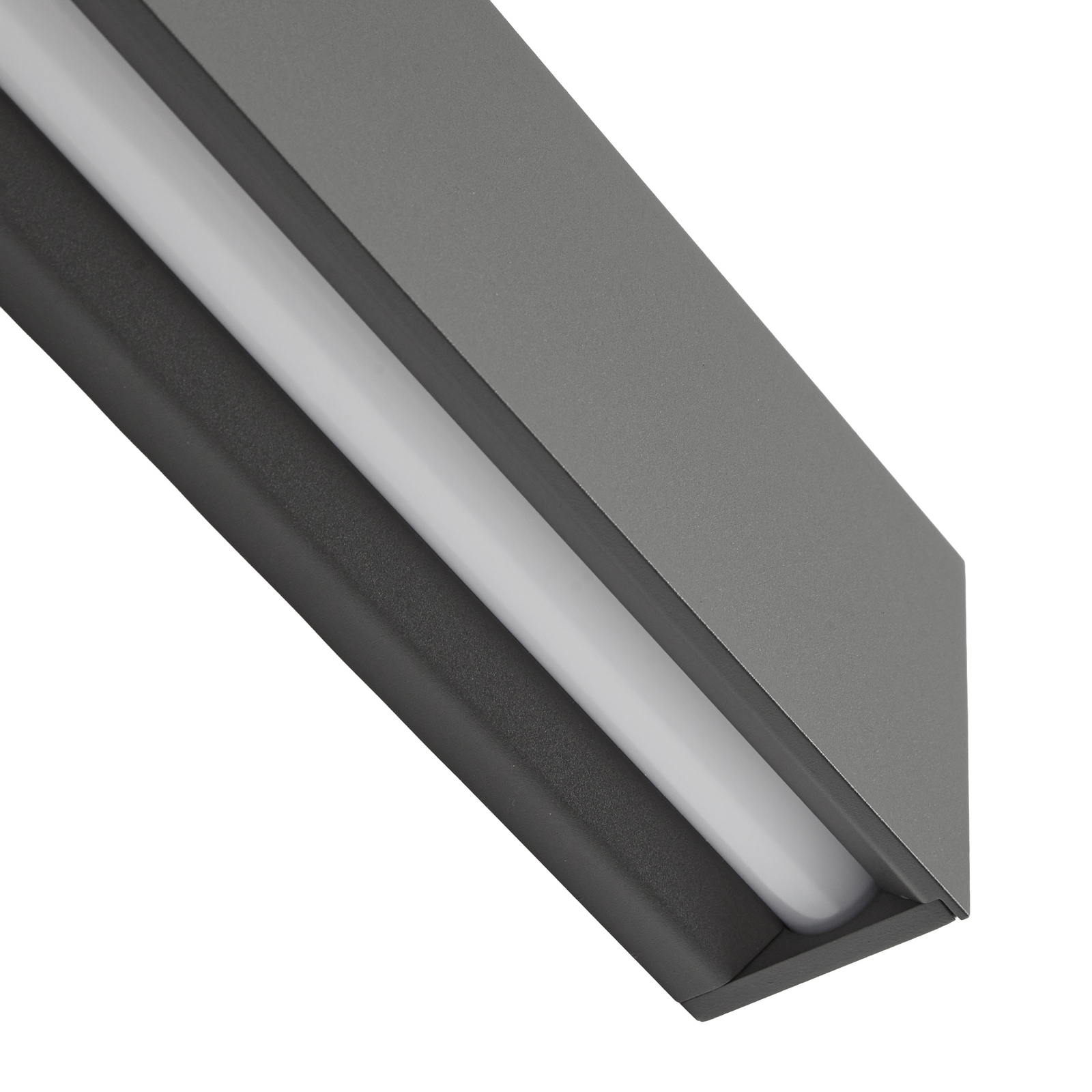 Kinkiet zewnętrzny LED Lengo, 3000 K, antracyt, 100 cm, światło skierowane w