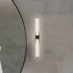 LED sienas lampa Runt, melna/koka 3000 K IP44 garums 40 cm