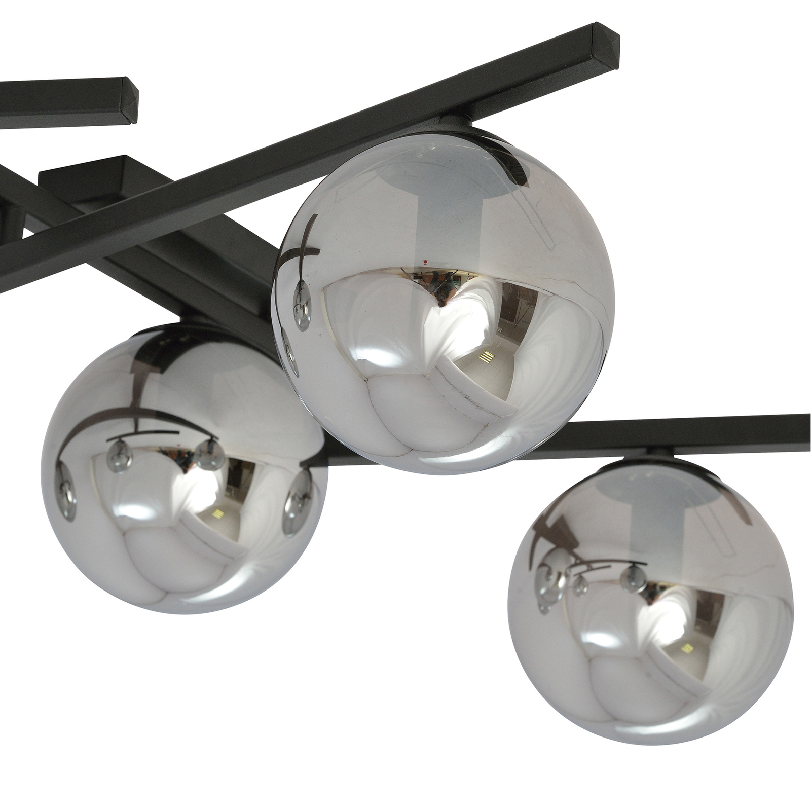Plafondlamp Smart, zwart/grafiet, 5-lamps