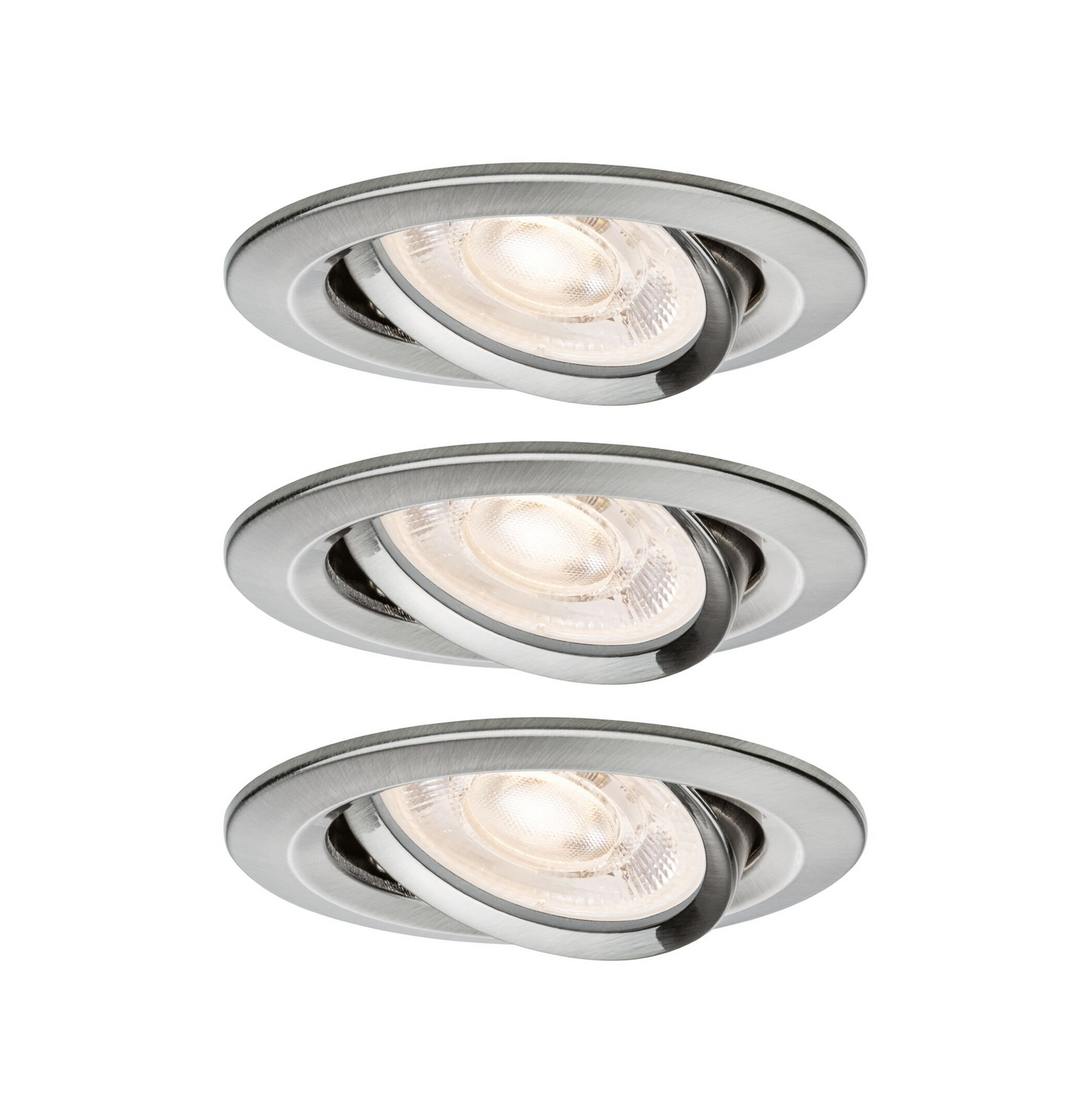 Lámpara empotrable Paulmann NOVA, de hierro, Ø 9 cm, orientable, atenuable,