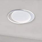 Lámpara LED de techo Evelyn, blanca, longitud 55 cm, metal