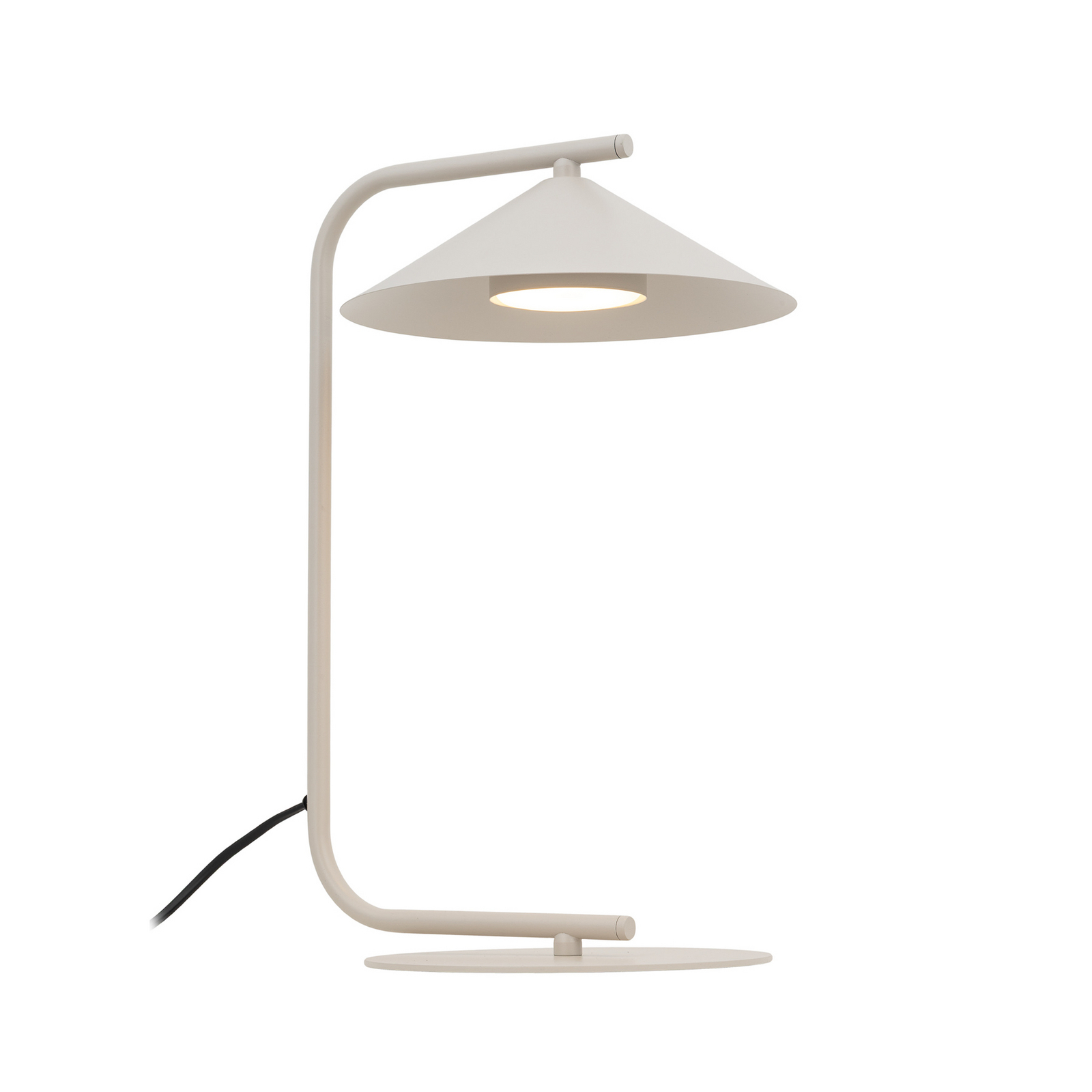 tafellamp Lume, crème, metaal, hoogte 42 cm