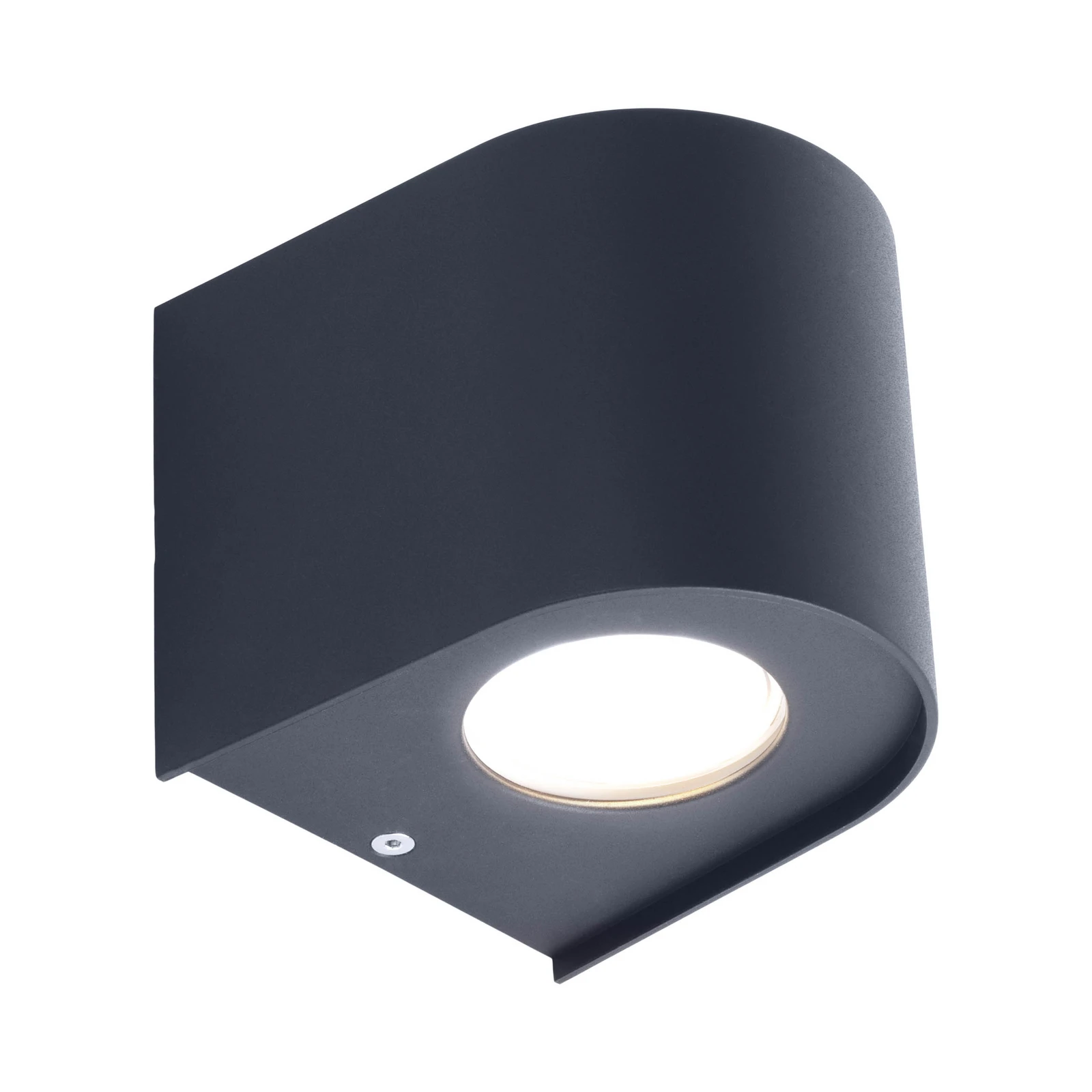 Utendørs LED-vegglampe ALECTO, svart, høyde 10 cm, IP54 opp/ned