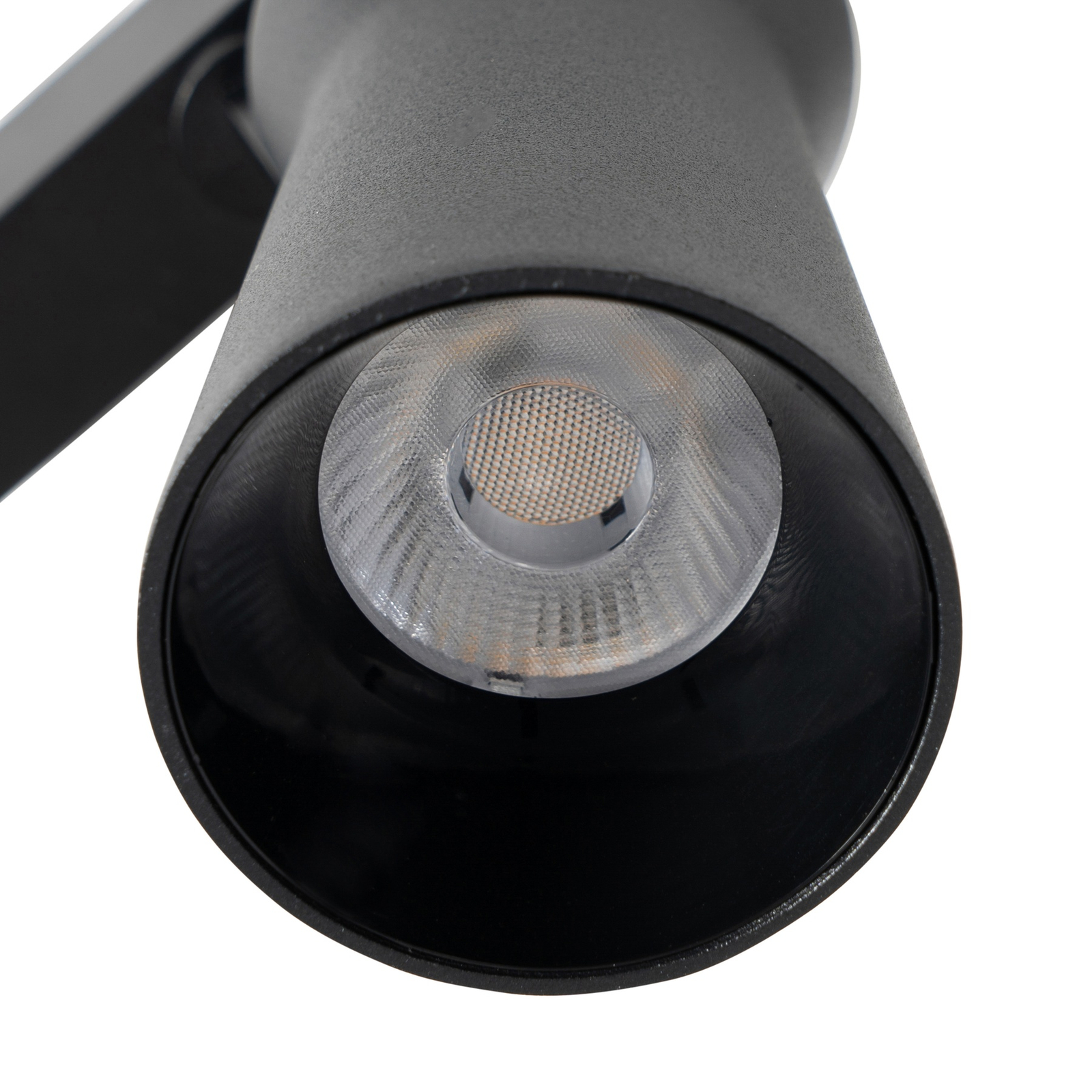 Lindby LED reflektor 48 V Lumaro, černý, Ø 6,5 cm, plastový