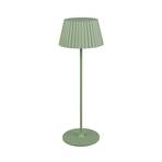 Suarez LED oppladbar bordlampe, grønn, høyde 39 cm, metall