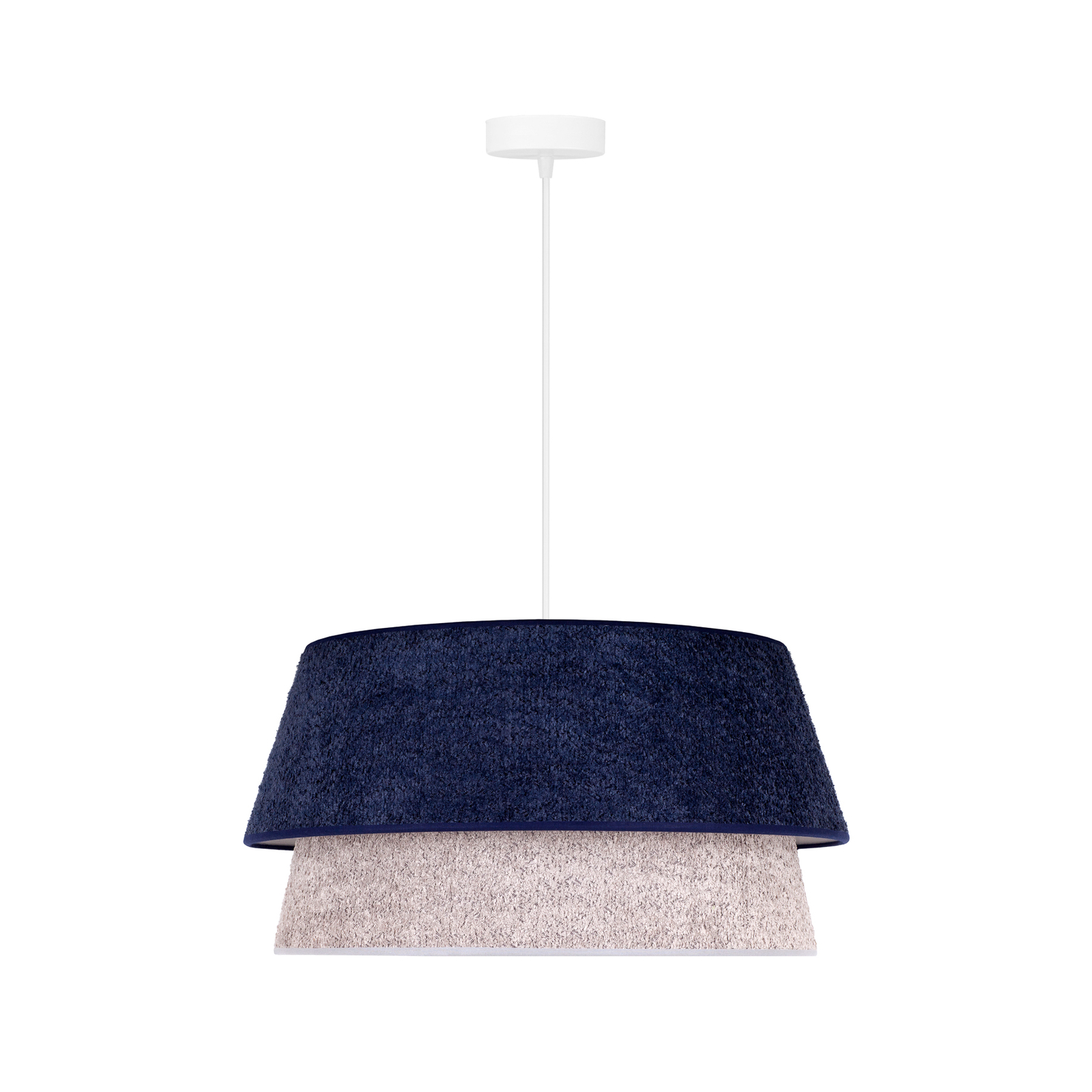 Hanglamp Boucle, Ø 50 cm, blauw/grijs