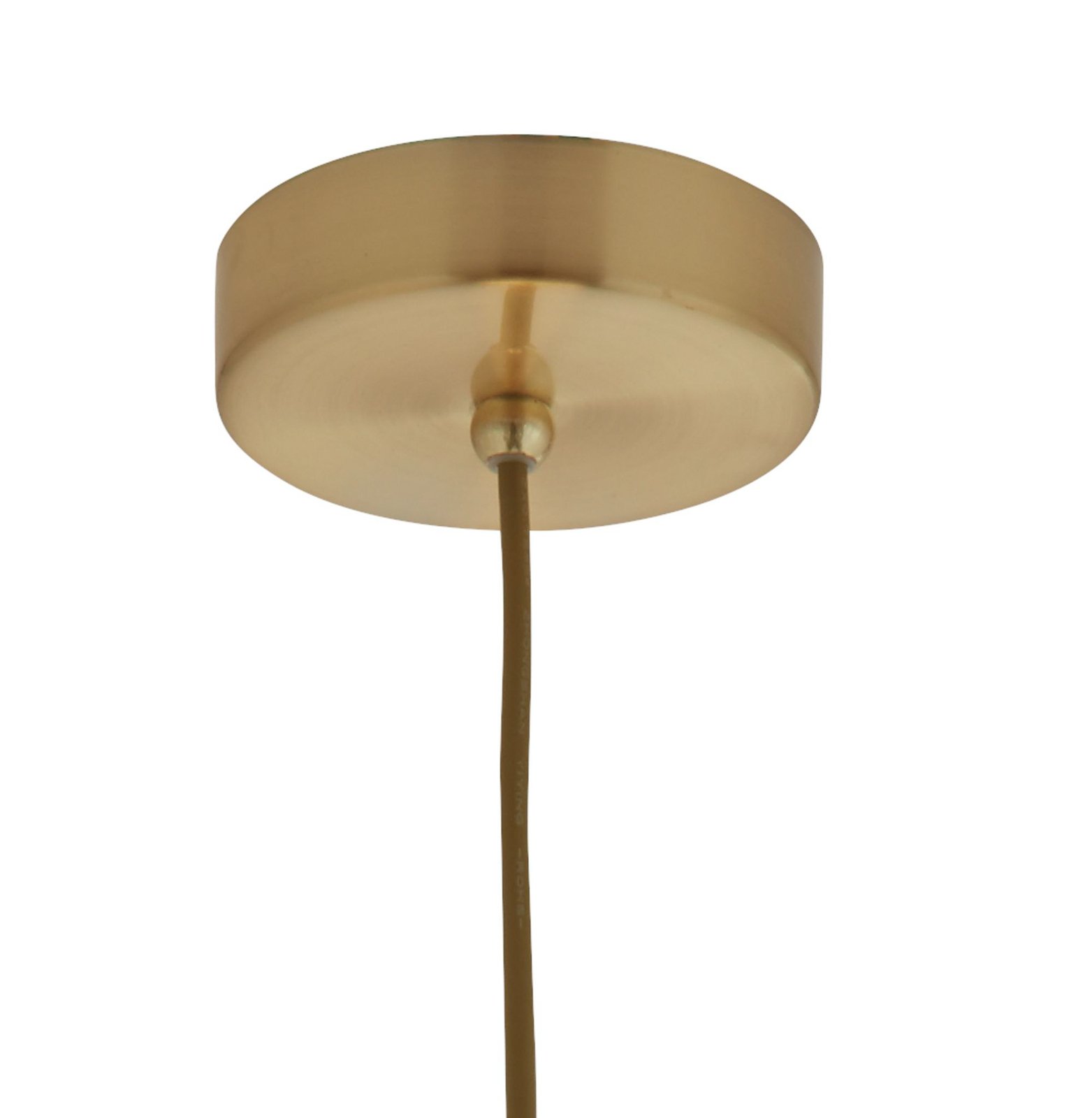 Avalon pendant light, glass lampshade, gold