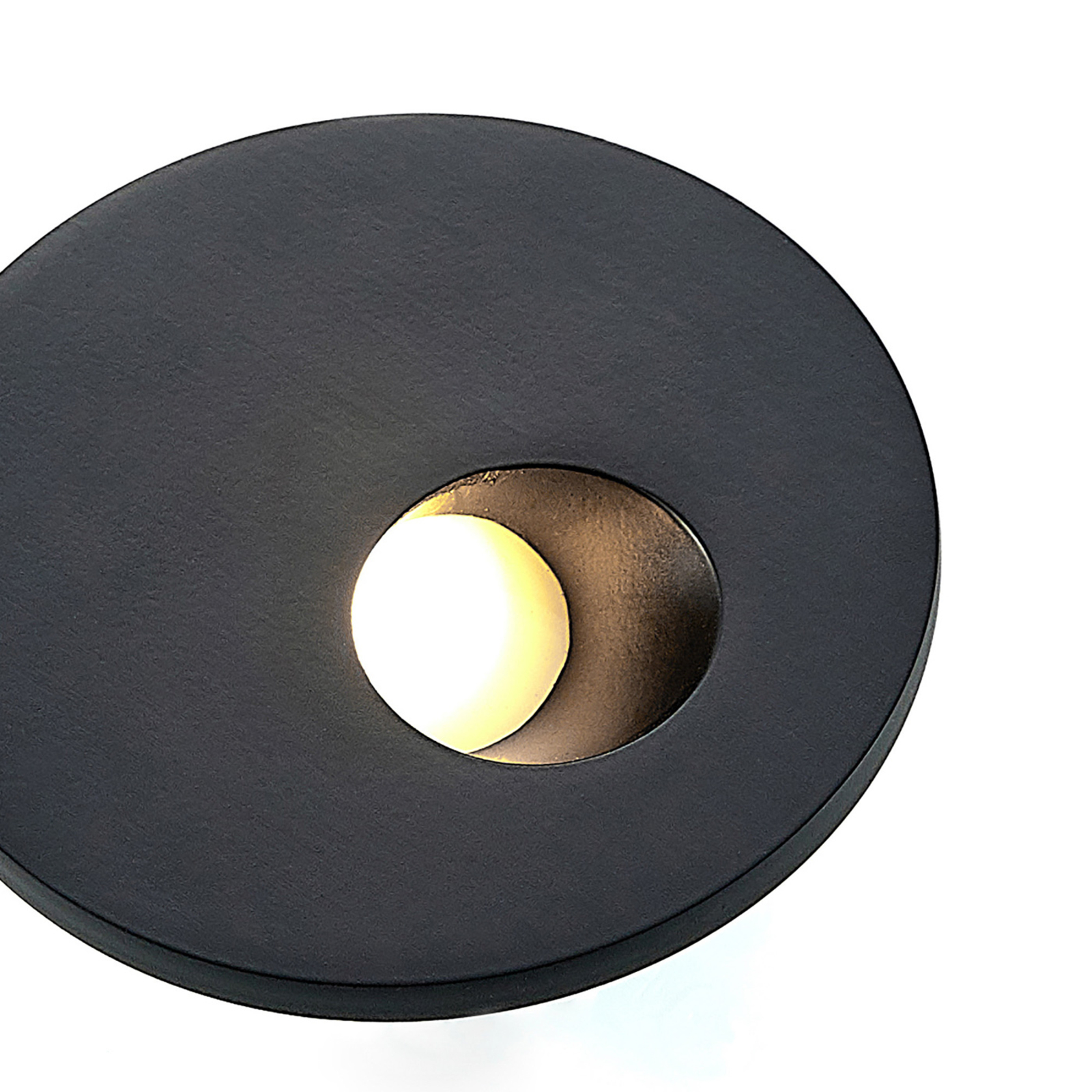 Arcchio Vexi lámpara empotrada LED, redondo, negro