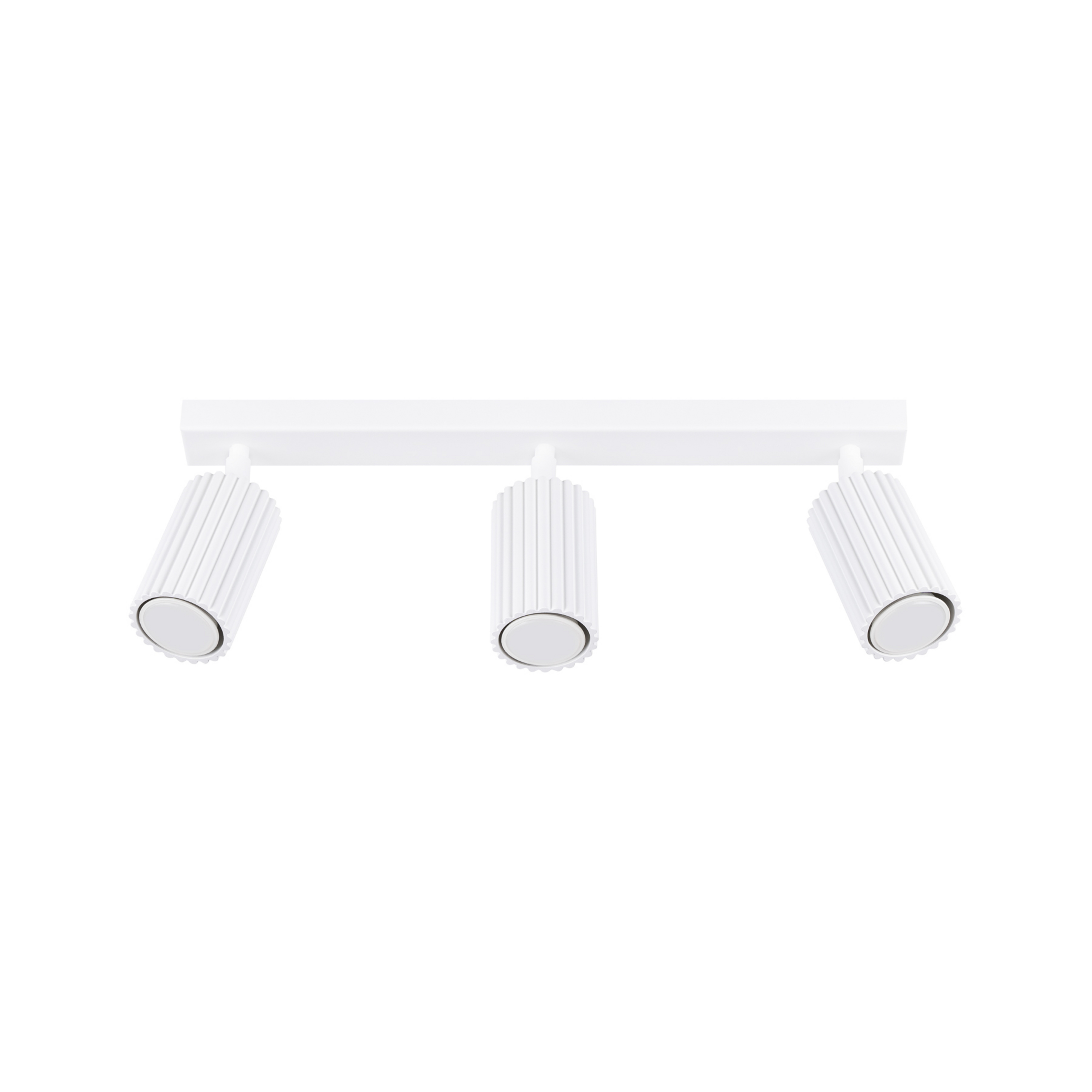 Deckenstrahler Karbon, weiß, Länge 45 cm, Aluminium, 3-flg.