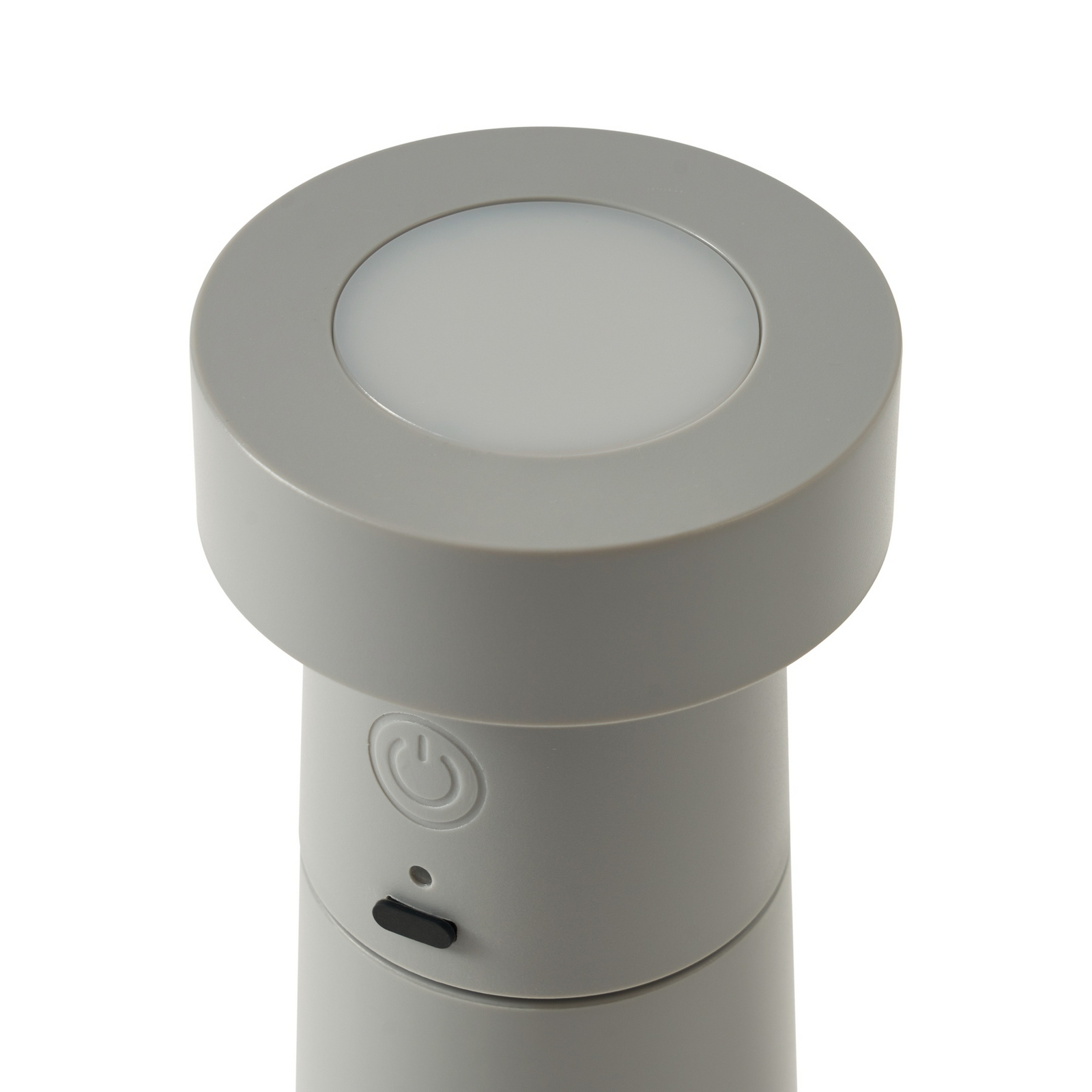 Lucande LED-Saleiere Salt, grigio chiaro, batteria ricaricabile, IP44