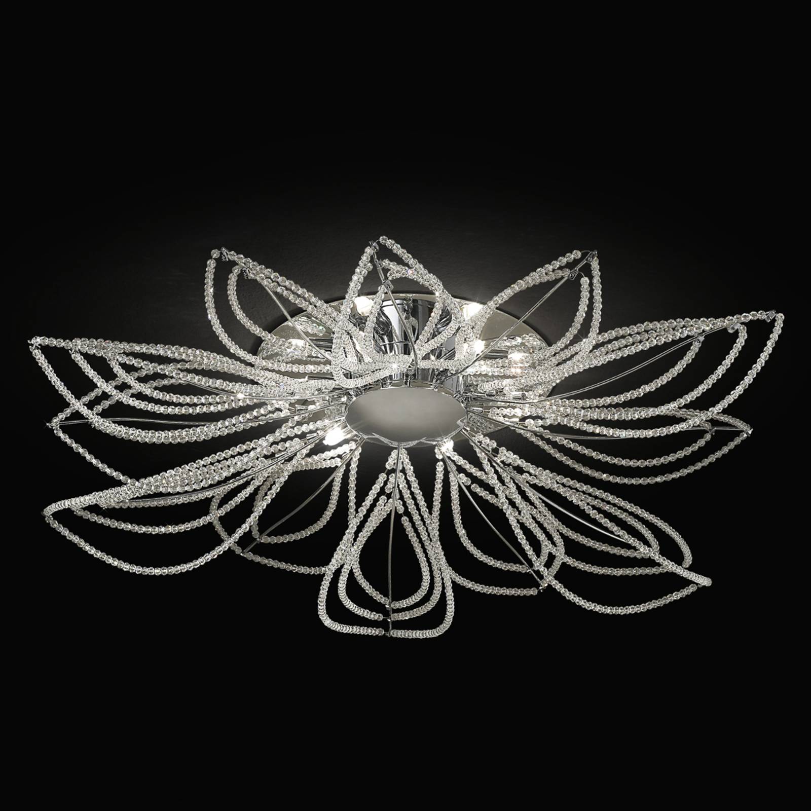 Plafondlamp Girasole in bloemvorm, 85 cm