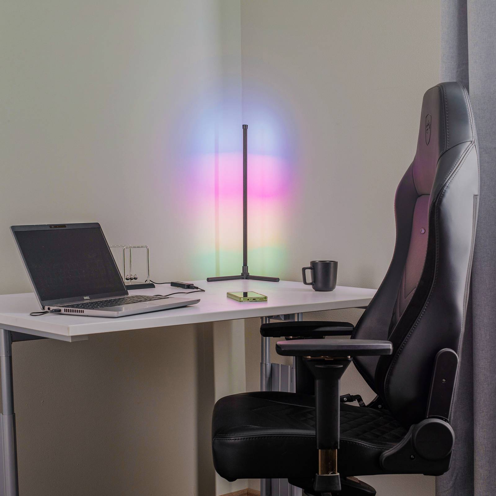 E-shop Lindby Smart LED stolová lampa Denveras, Tuya, USB, RGBW, CCT
