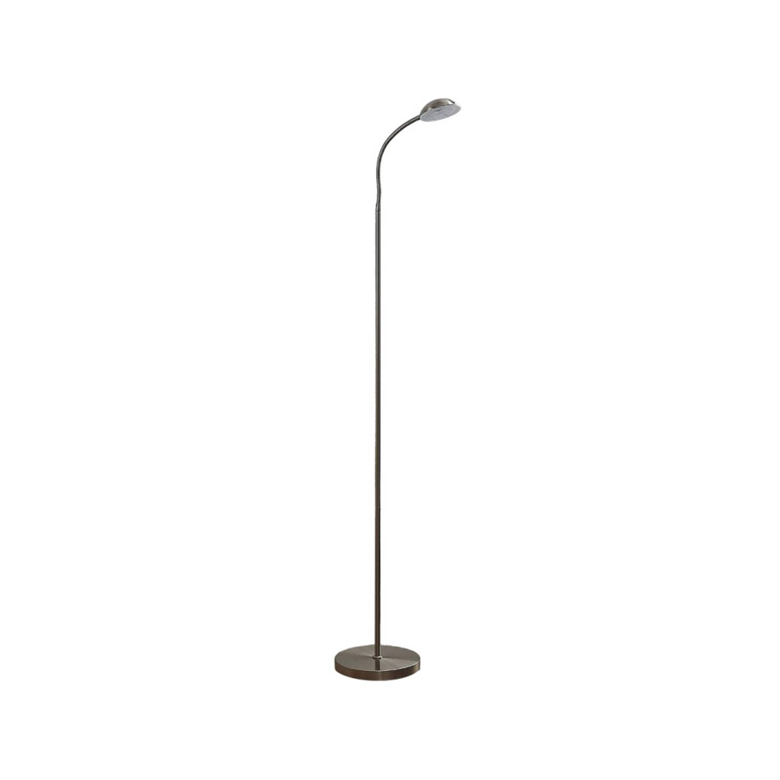 Lindby Liseuse LED Giacomo avec bras flexible nickel