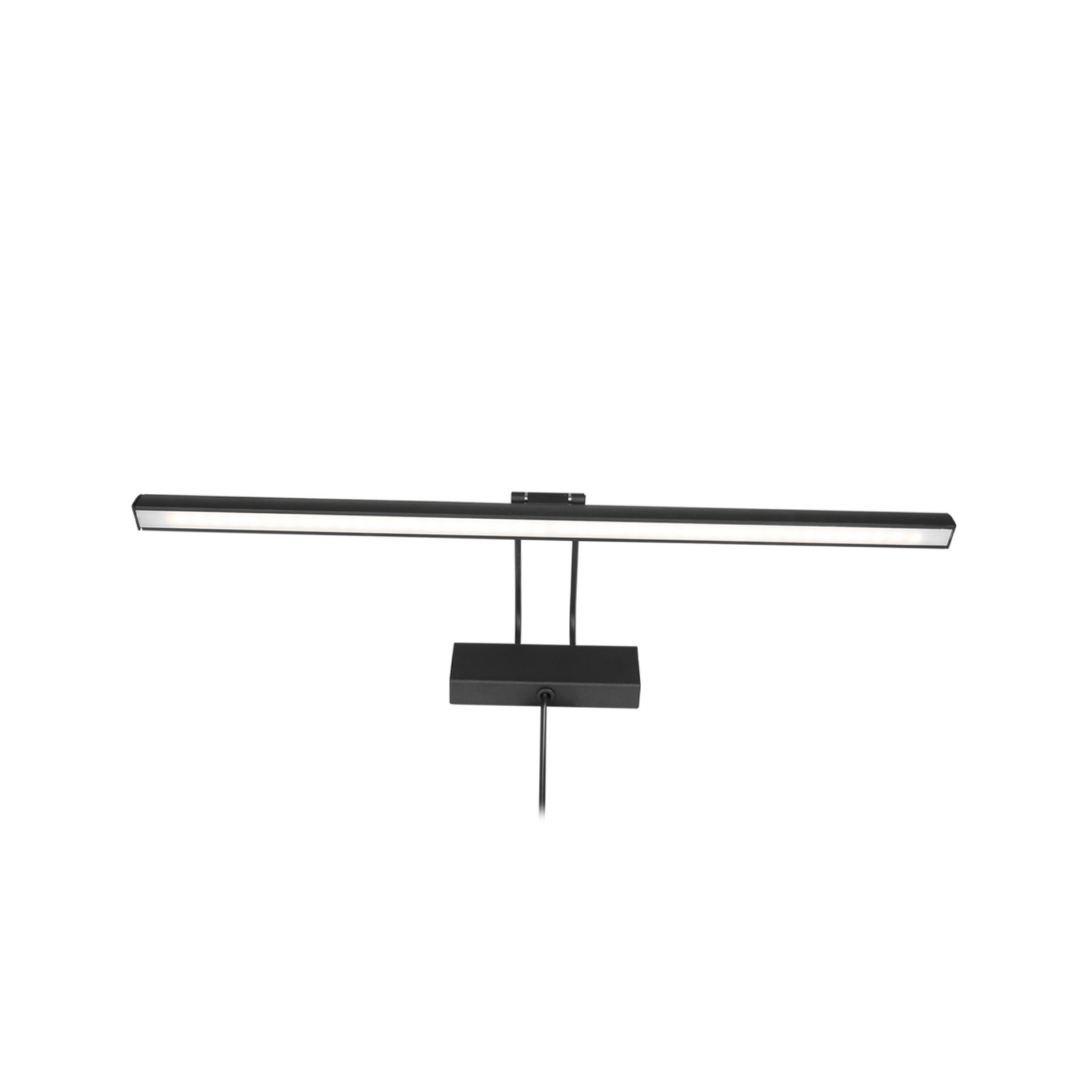 Φωτιστικό τοίχου LED Litho, μαύρο, μέταλλο, CCT, πλάτος 60 cm