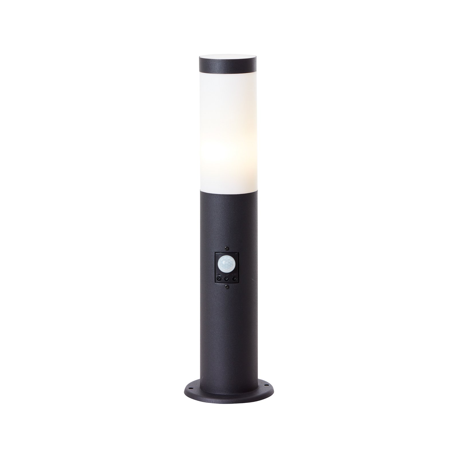 Dody Sensor pillar light, black, metal, plastic, E27