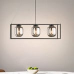 Regi pendant light with a lampshade frame, 3-bulb