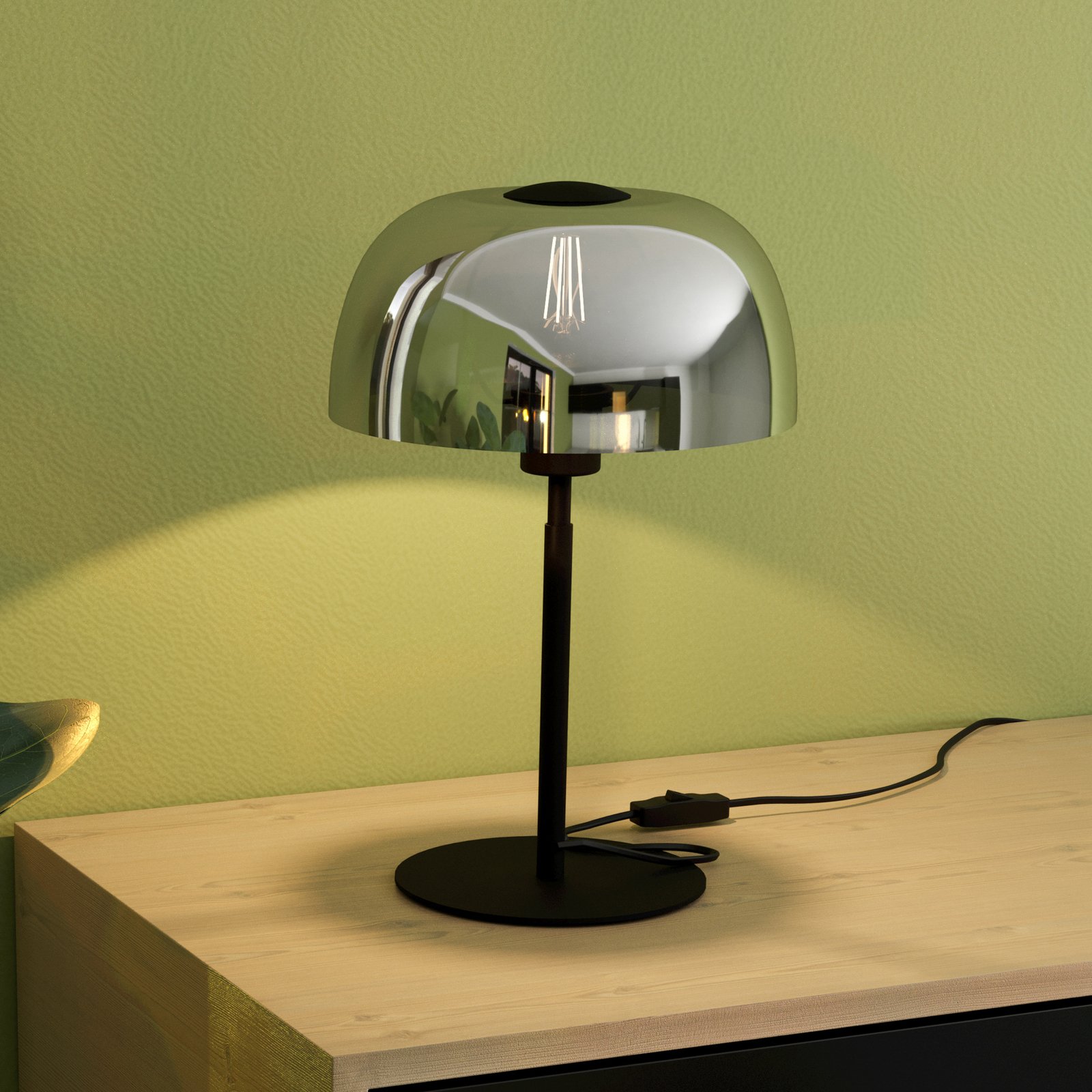 Настолна лампа Solo 2, черна, прозрачна/черна