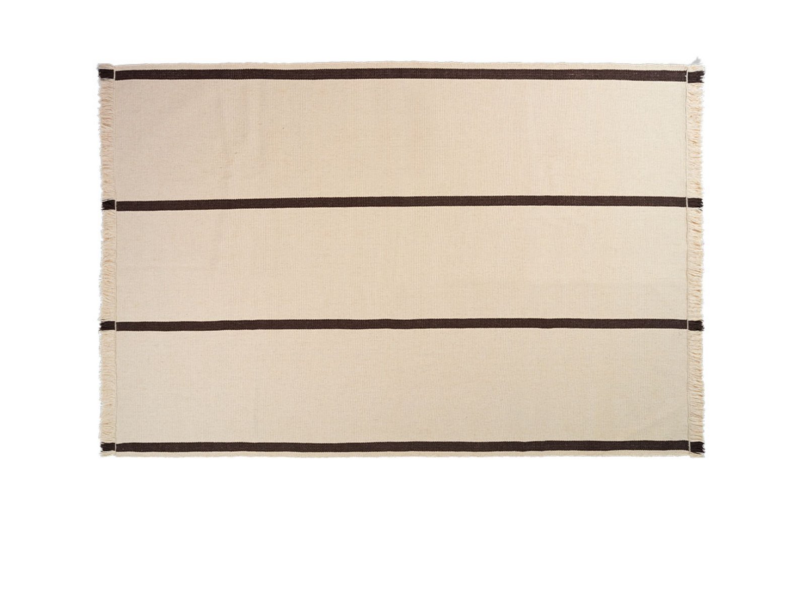 Calm Kelim Rug 140x200 Off-white/Coffee- Ferm Living