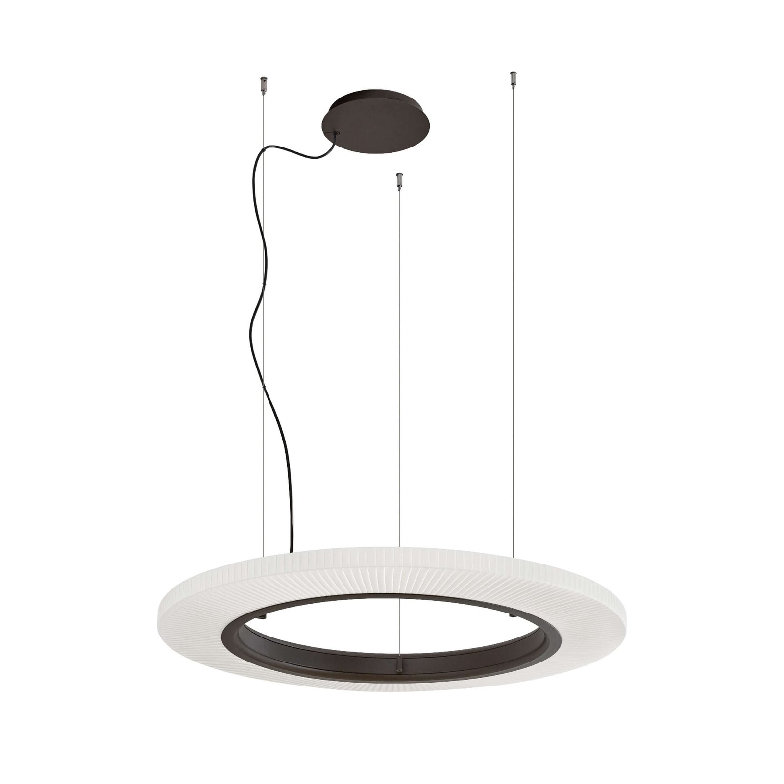 Bover LED hanging light Roda S/90, brown/white, Ø 90 cm, 1-10V