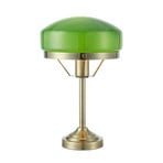 Stolová lampa Markslöjd Aurelia, staromozol/zelená, sklo, E27