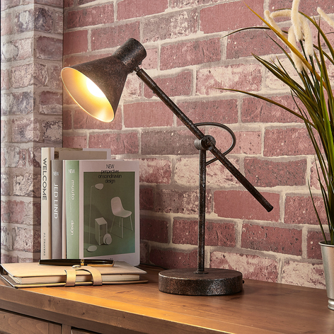 Lámpara LED de mesa Zera en color rojizo, easydim