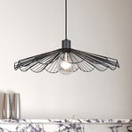 Lámpara colgante Margarita, Ø 50 cm, negro, E27, metal