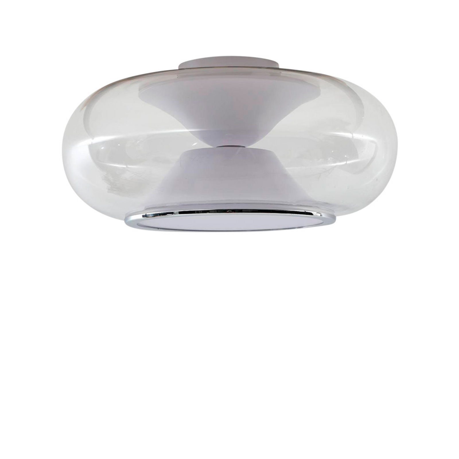 Orasa LED Candeeiro de teto Branco/Transparente - Lucande