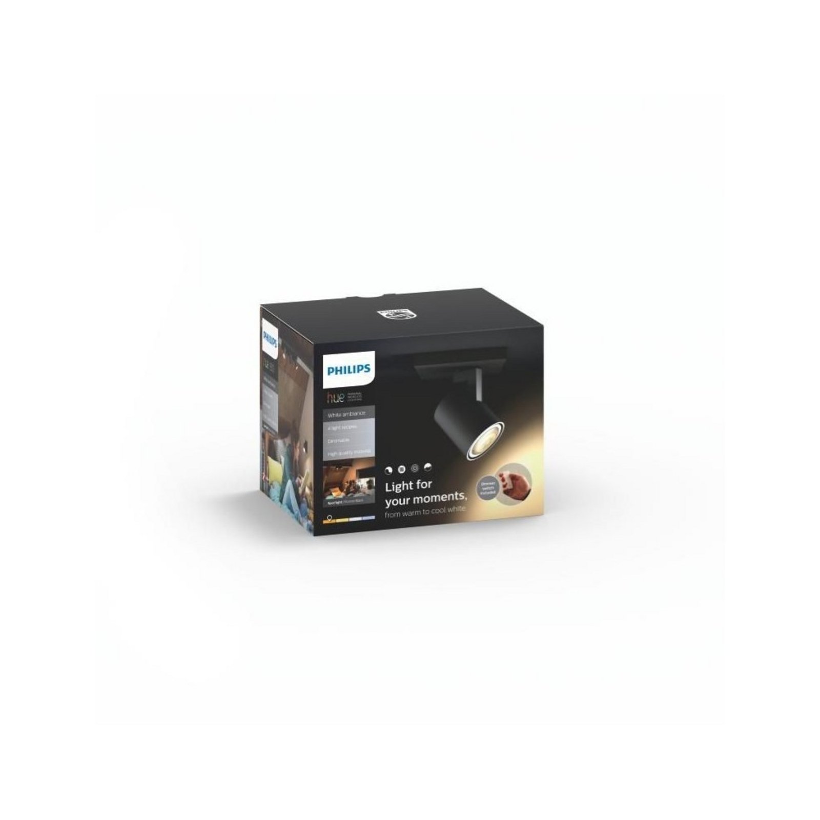 Runner Hue Spot m/Switch White Amb. Black - Philips Hue