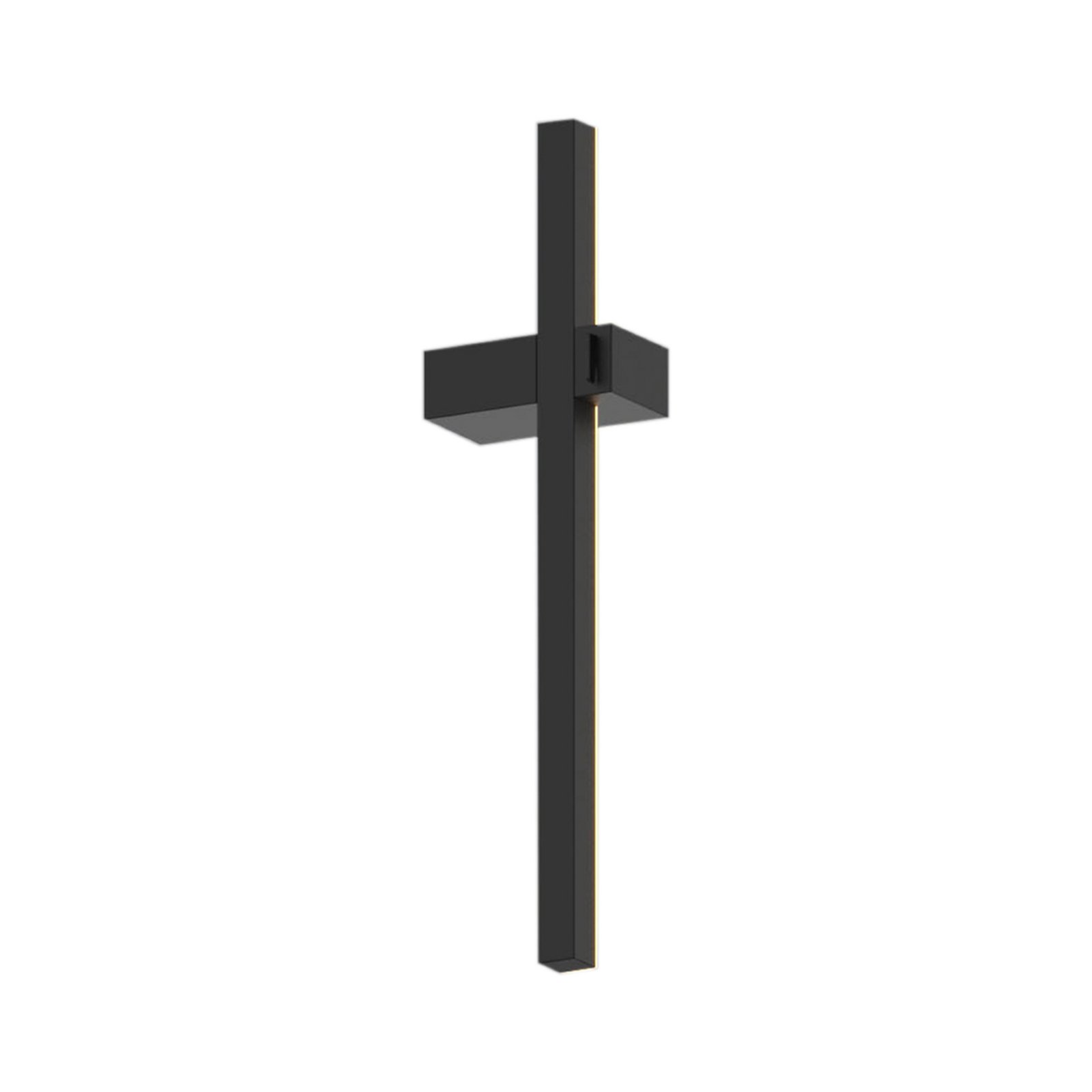 LED-Wandlampe Vision, Höhe 30 cm, Metall, schwarz, 3.000 K