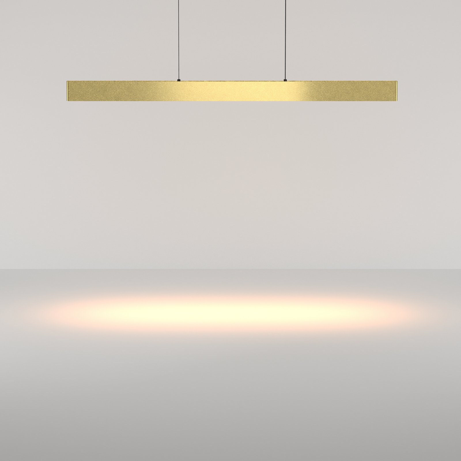 Maytoni LED pendant light Ephoria, brass, aluminium, length 116 cm