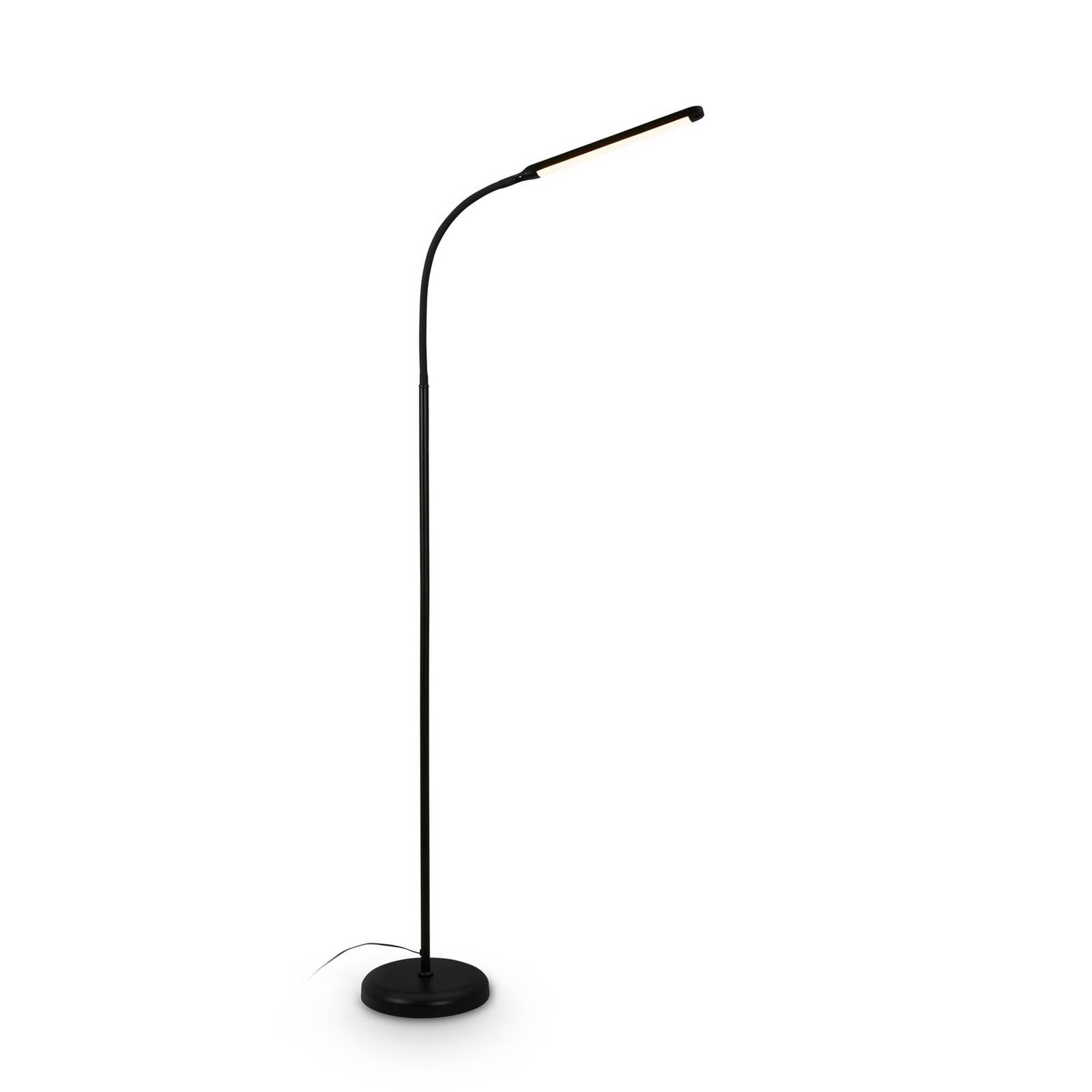 LED-Stehlampe Mura, schwarz, Höhe 170 cm, Metall Touchdimmer