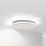 Plafoniera LED Lindby Glamo, Ø 39 cm, cromo, bianco, IP44