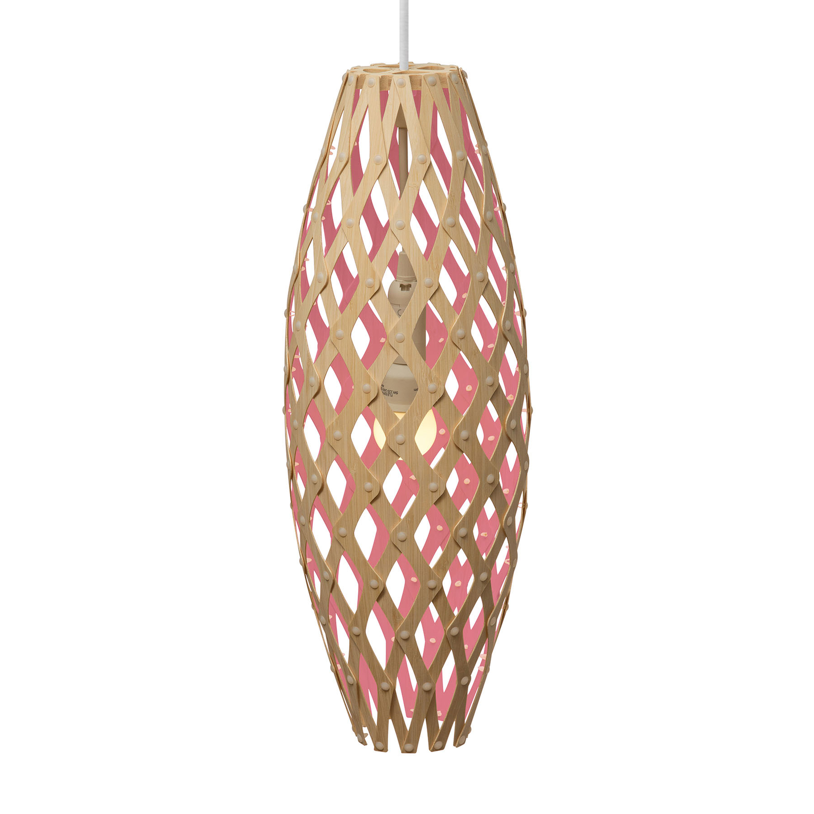 david trubridge Hinaki lampada a sospensione 50 cm bambù-rosso
