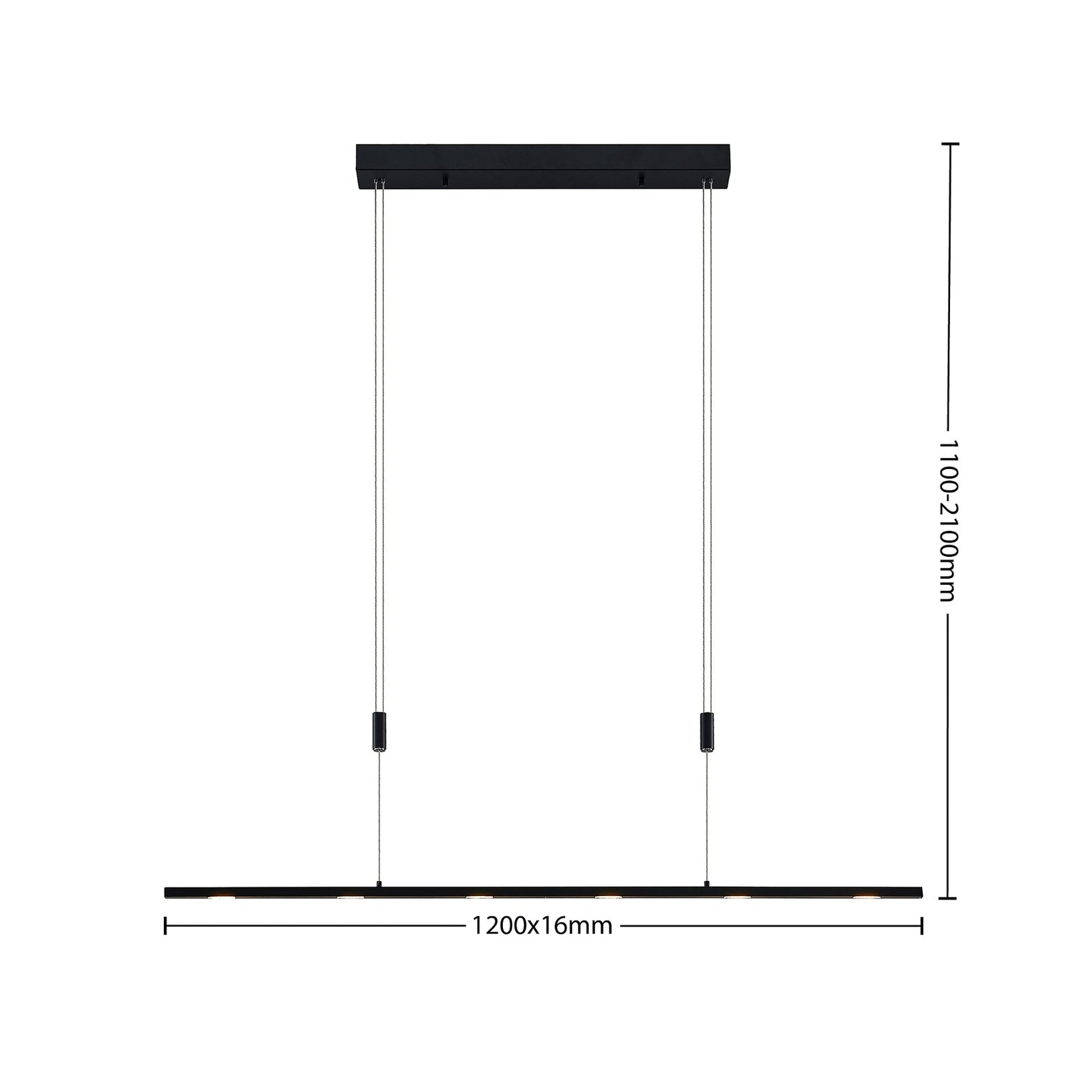 Stakato 6 LED Pendel L120 Black - Lucande