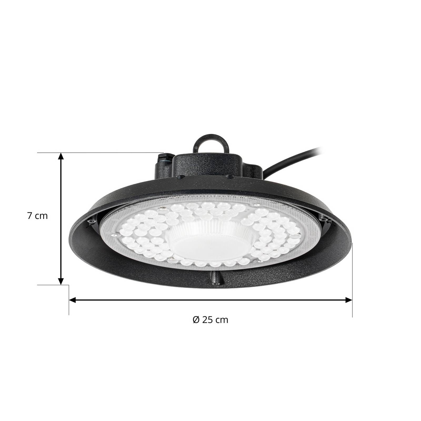 Prios LED-Hallenstrahler Maikel, schwarz, 100W 13500lm, IP65 günstig online kaufen