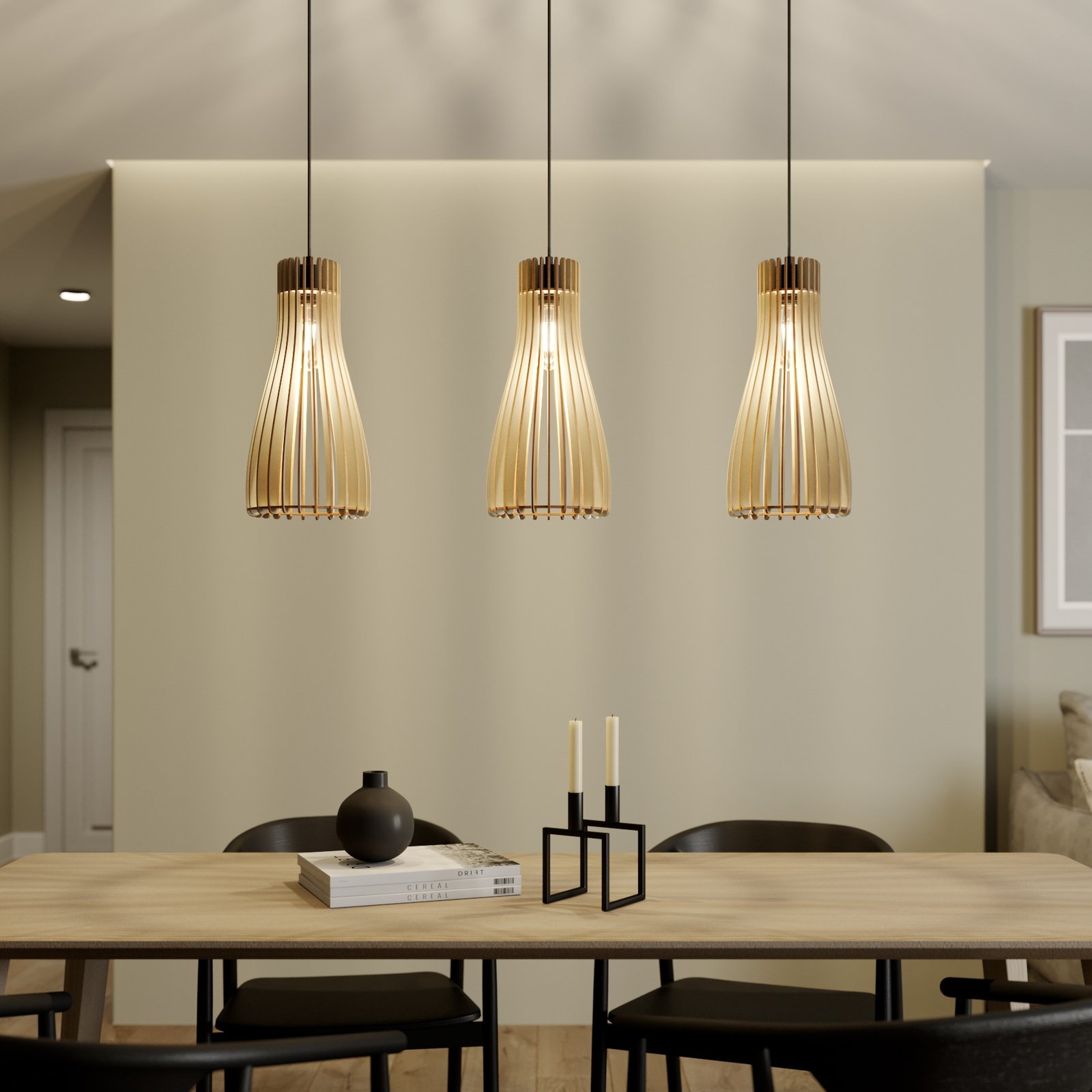 Furn 3 Suspension Black/Wood - Envostar