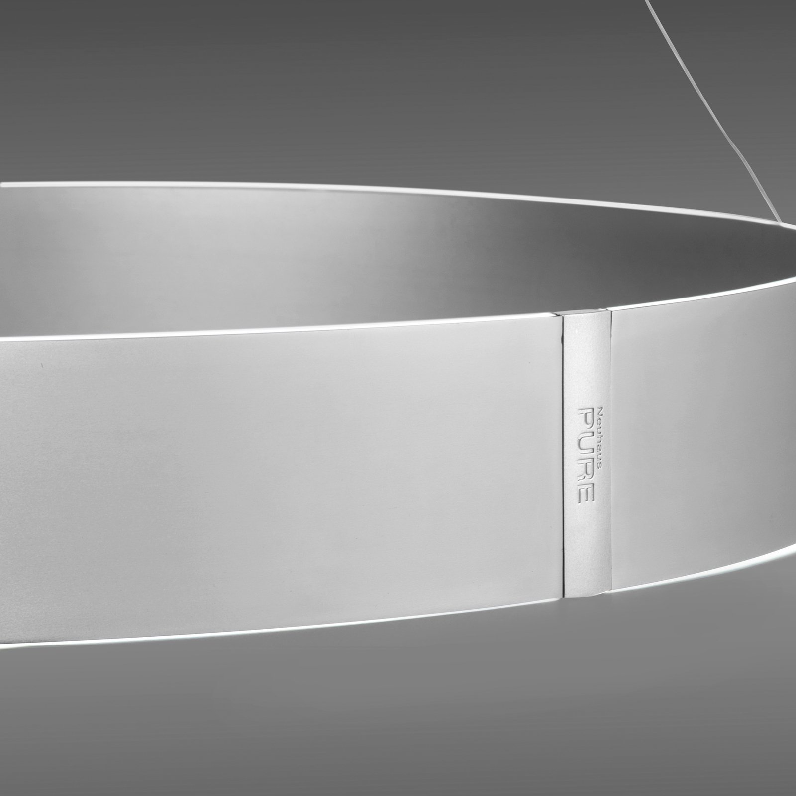 PURE E-Clipse-LED-riippuvalaisin, CCT, hopea