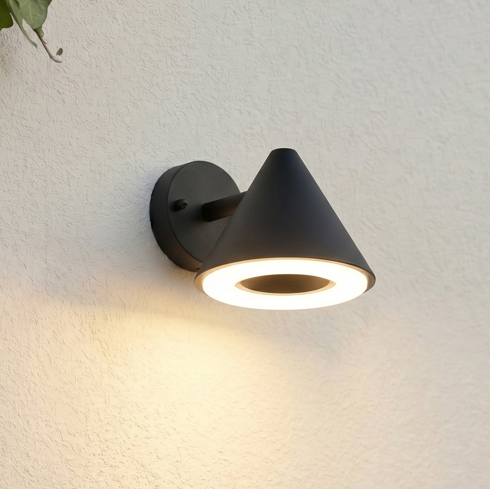 Soran LED-Außenwandleuchte, Metall, Höhe 12 cm, schwarz, IP44 Lindby - Modern - Einflammig