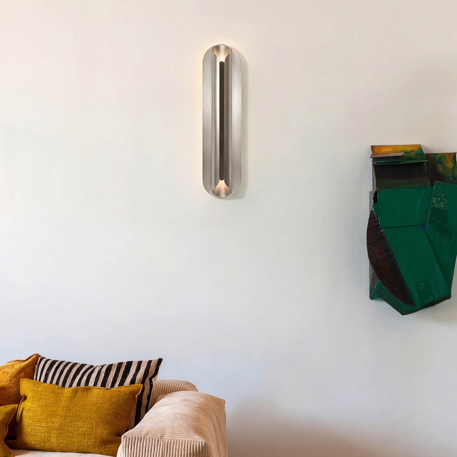 Applique a LED Rosalie, altezza 60 cm, color nichel - DCW Applique a LED Rosalie, altezza 60 cm, color nichel - DCW