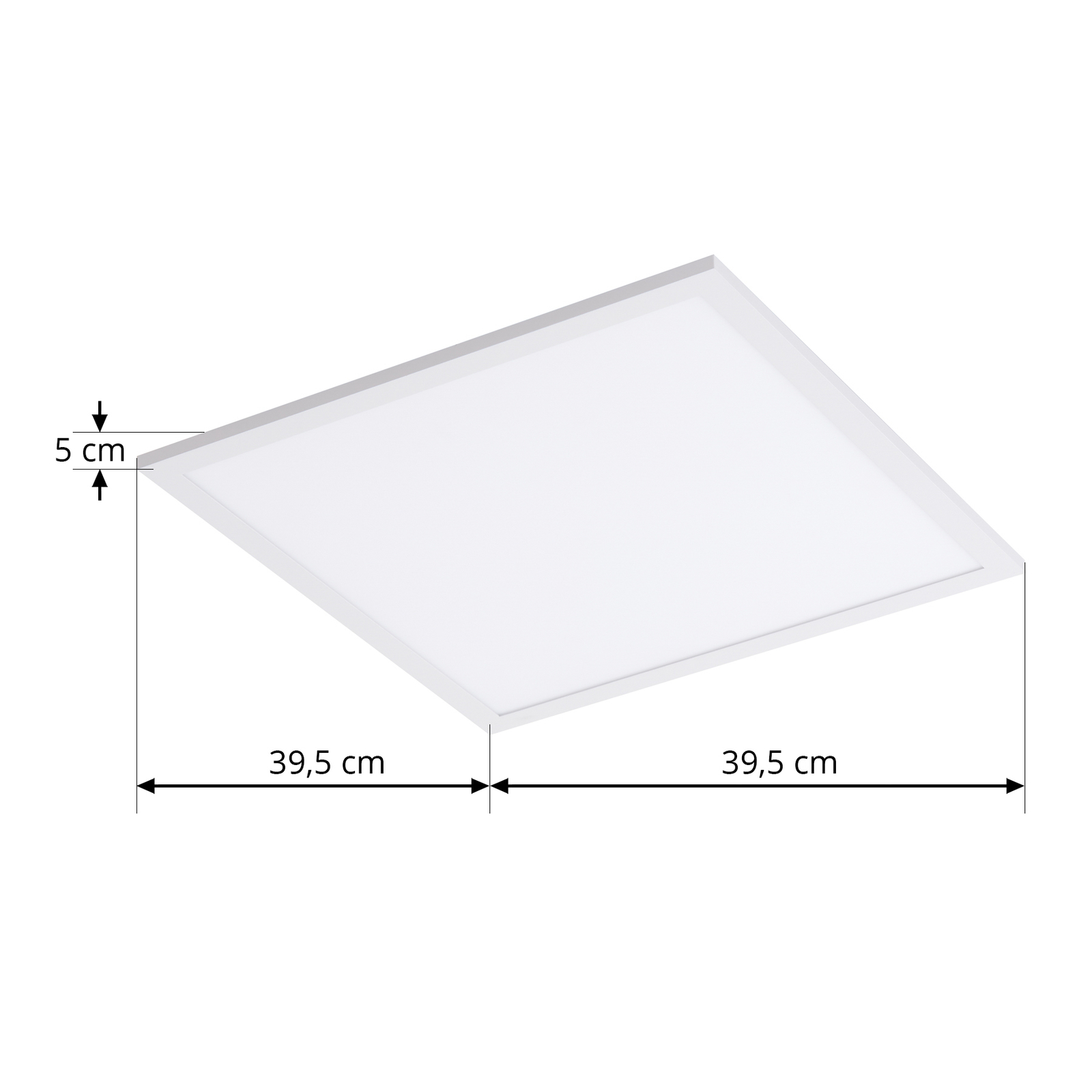 Lindby Lamin LED-Panel Quadrat weiß 39,5 cm