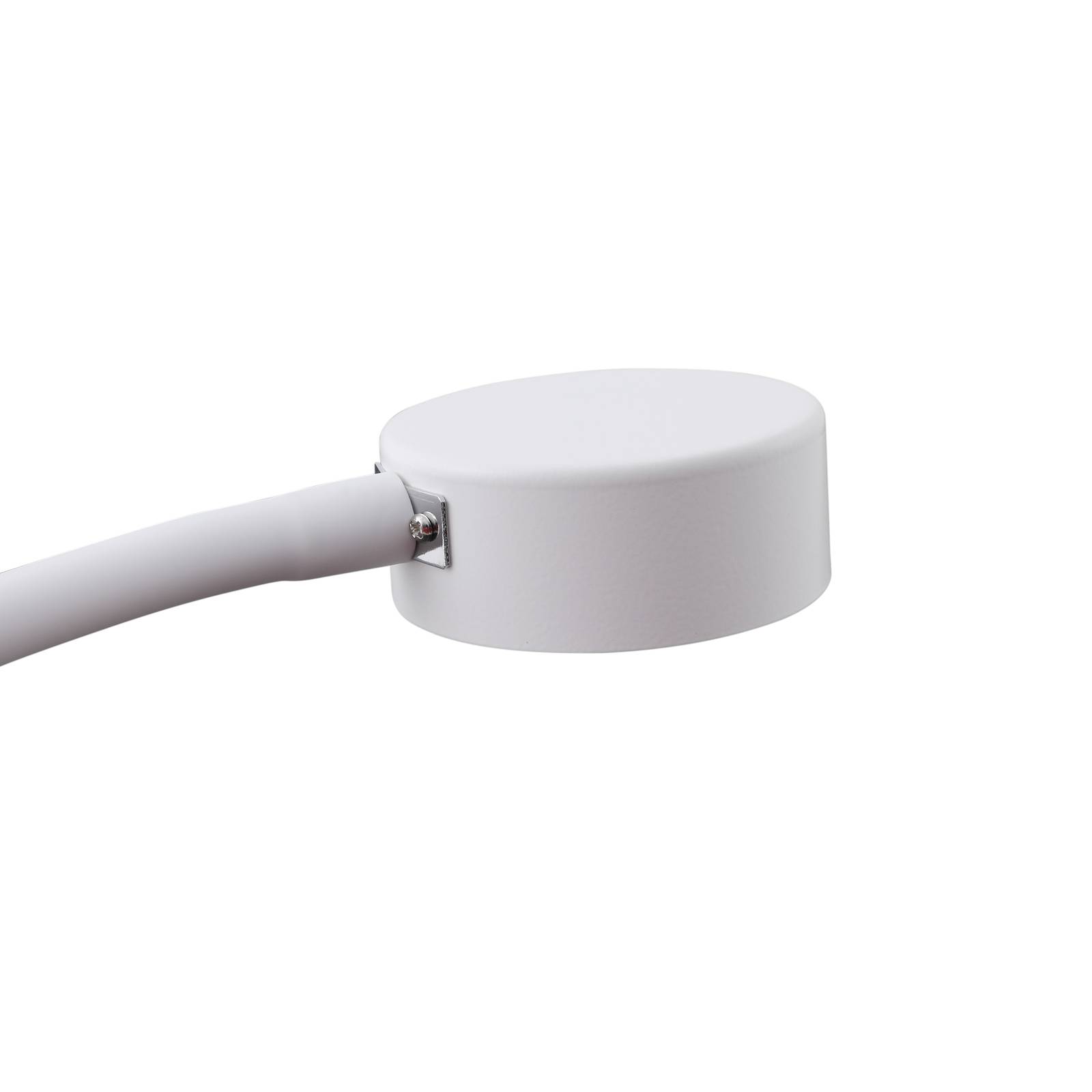 Lindby Applique murale Jyla, blanc, lentille, 3.000 K, bras flexible