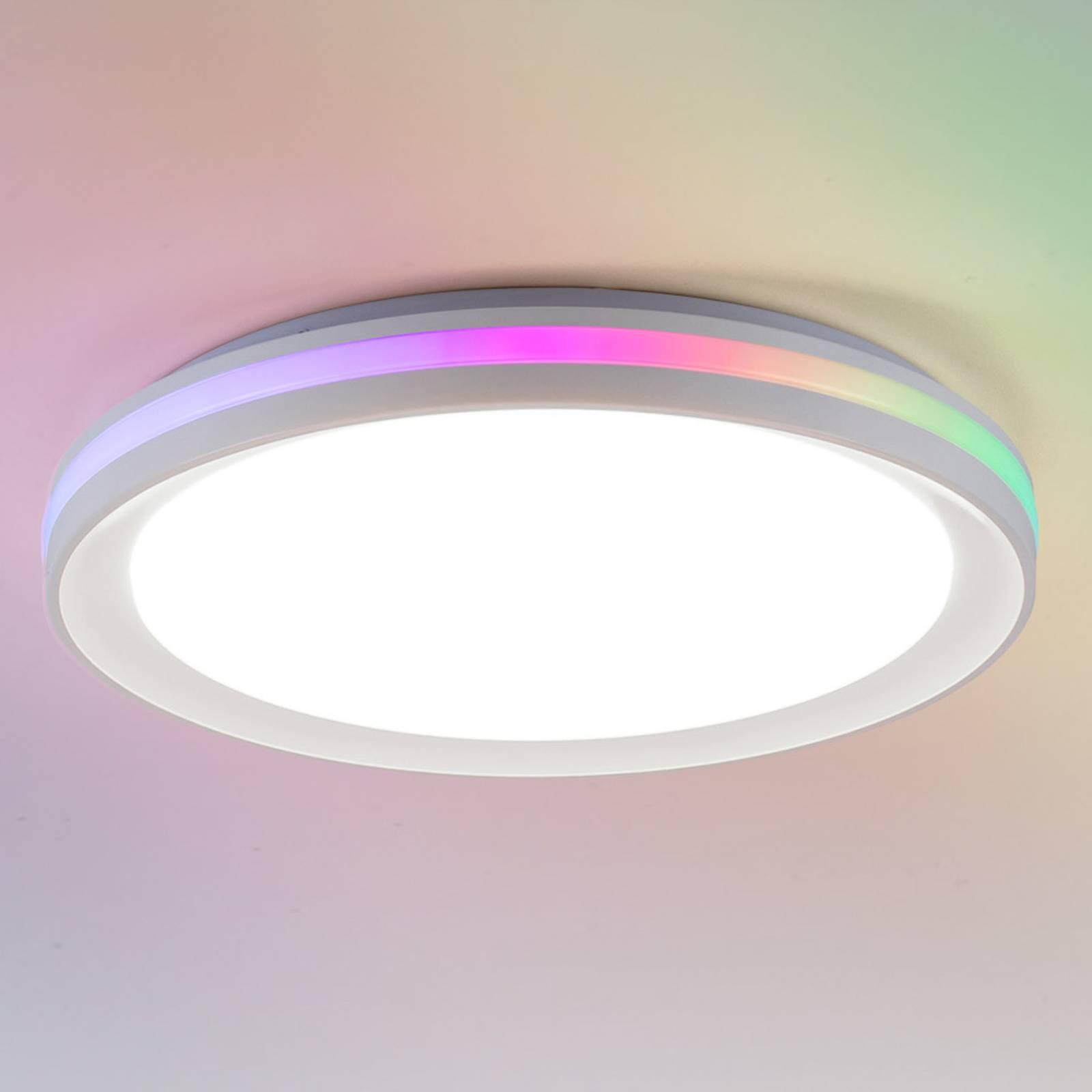 JUST LIGHT. LED-taklampe med lysbånd CCT RGB