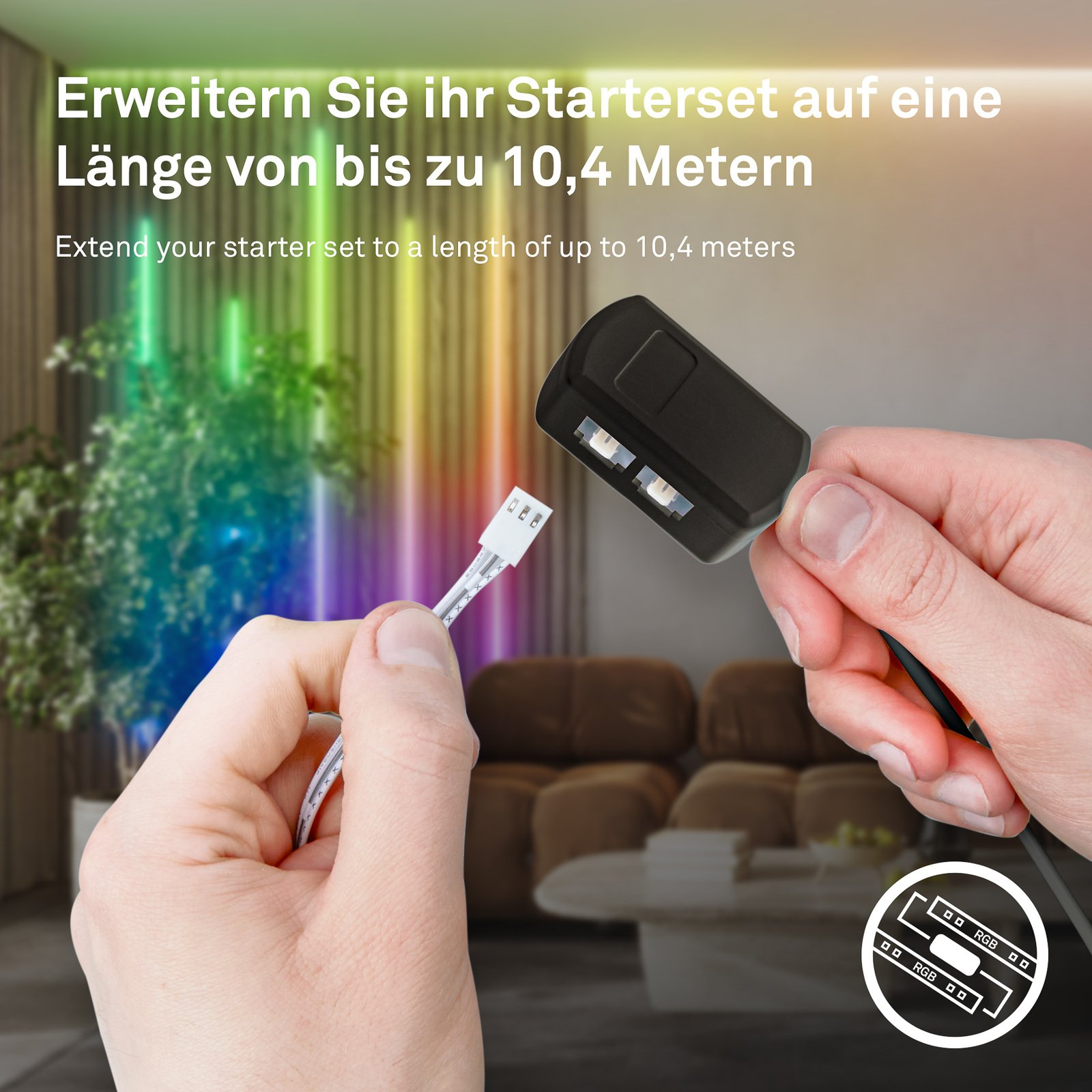 LED-Stripe Pimp your panel, Starterset, RGBW, Länge 2,6 m