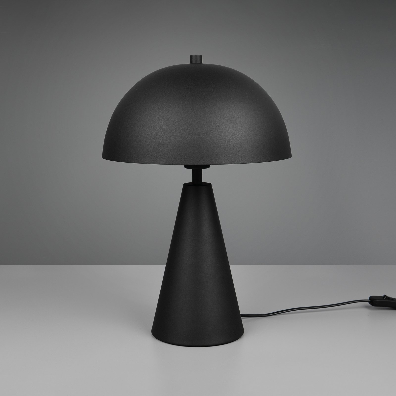 Lampe à poser Alfie, noir mat, métal, E27