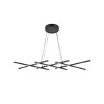 Maytoni Suspension LED Halo, noir, longueur 103,5 cm