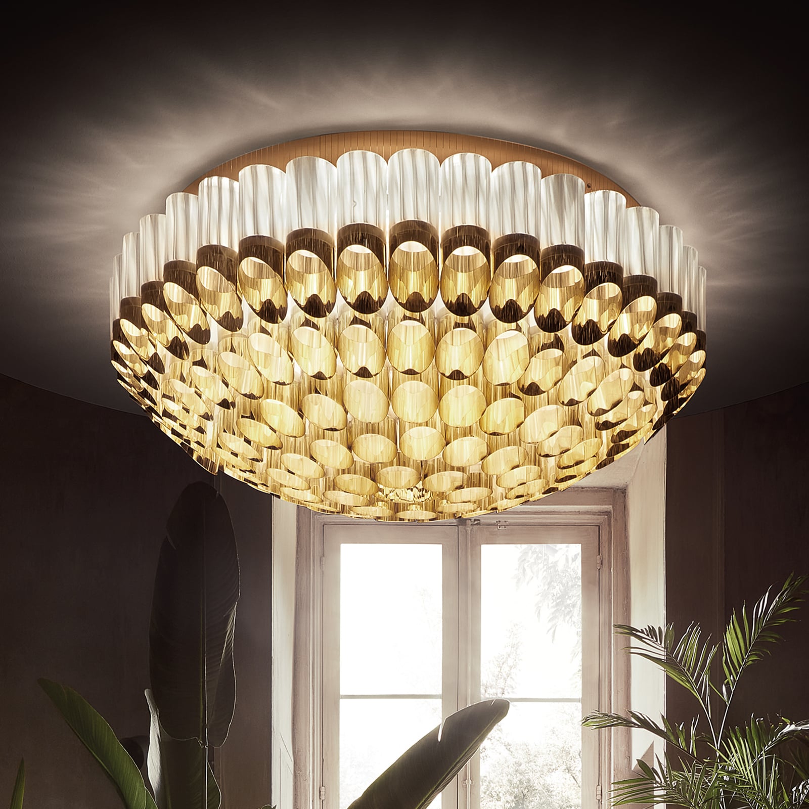 Plafón Odeon Ceiling, dorado, Ø 102 cm - Slamp