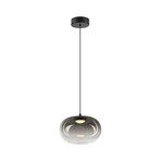 Κρεμαστό φωτιστικό LED Vaso, γκρι καπνού, Ø 18 cm, γυαλί