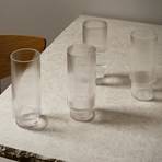 ferm LIVING Verre à long drink Ripple, transparent, 300 ml, verre, 4 pièces