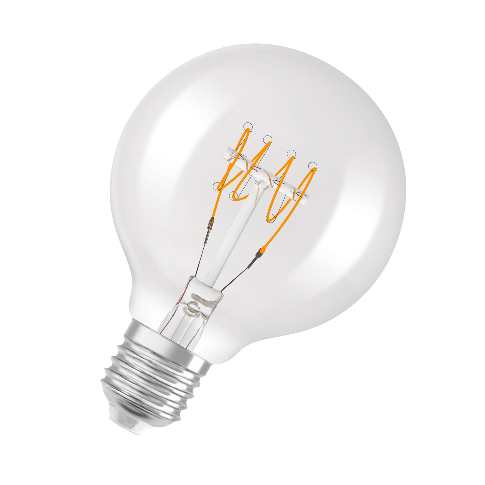 OSRAM globe LED bulb E27 G80 4.8W 2,700K filament